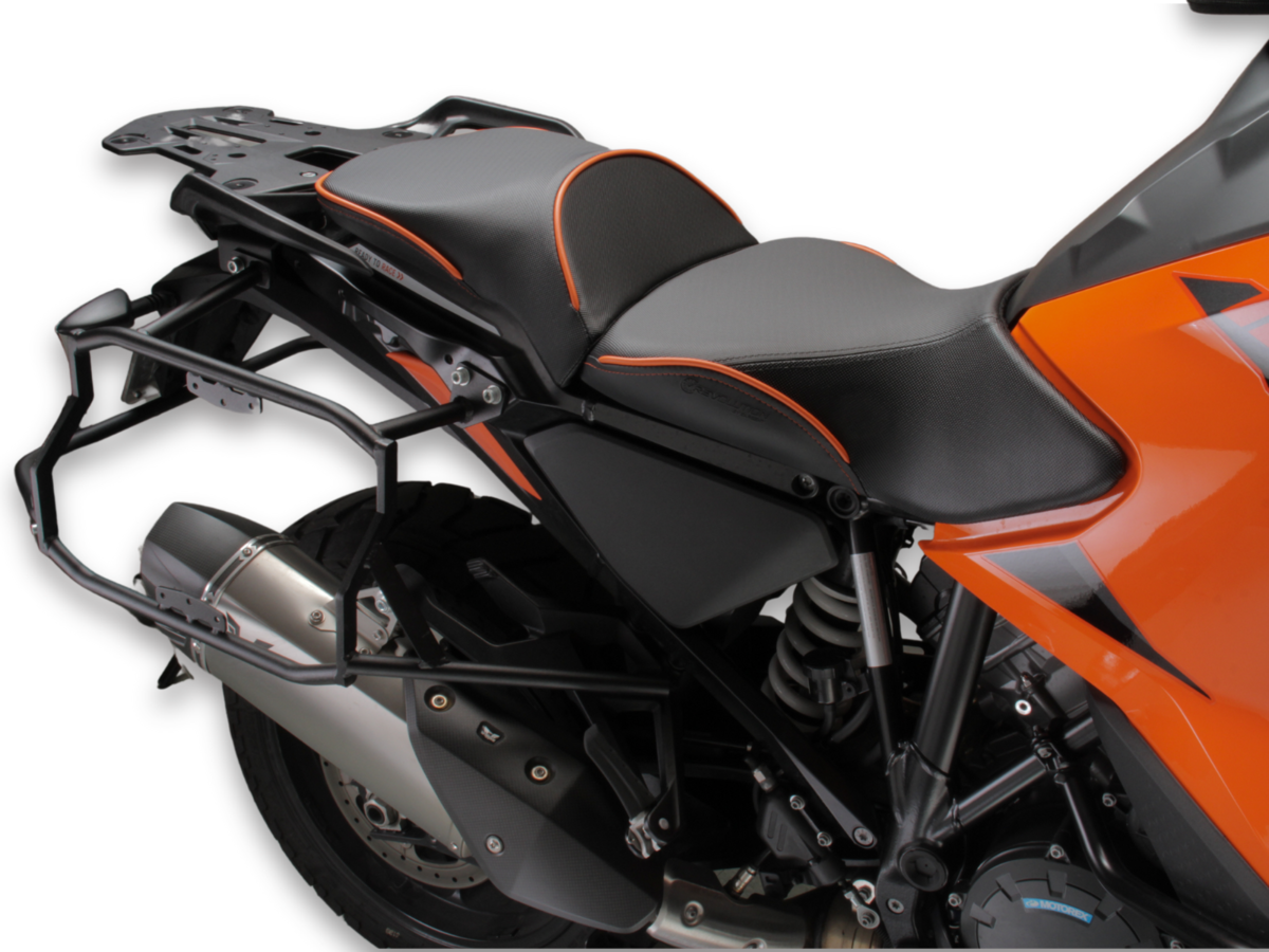 REVolution OEM Motorcycle Seat Upgrade as seen on the KTM 1290 Super Adventure. Also available as a DIY kit.